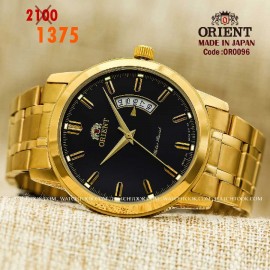 Orient for men steel gold plate gold code OR0096