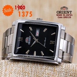 Orient for men steel silver plate black code OR0128