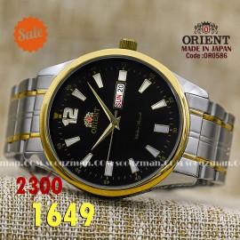 Orient for men steel gold plate gold code OR0586