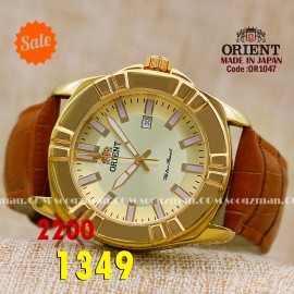 Orient for men steel gold plate gold code OR1047